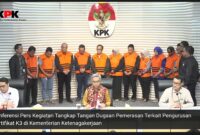 Komisi Pemberantasan Korupsi saat Konferensi Pers 