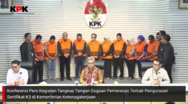 Komisi Pemberantasan Korupsi saat Konferensi Pers 