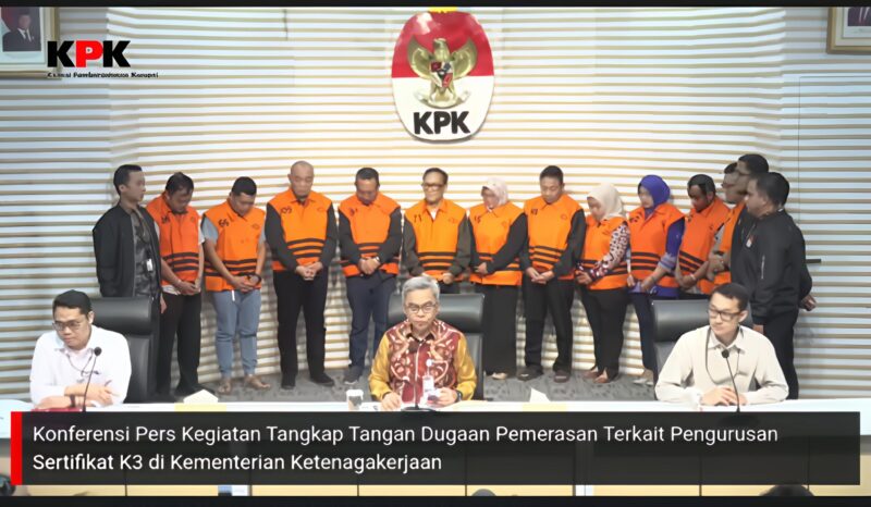 Komisi Pemberantasan Korupsi saat Konferensi Pers 