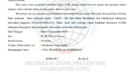 Surat Pemberitahuan UNRAS kepada Kapolresta Jambi oleh LCKI.