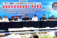 Konfrensi Pers BADAN NARKOTIKA NASIONAL RI
Doc.foto BIRO HUMAS DAN PROTOKOL BNN