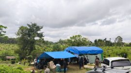 Proses ekshumasi di TPU PTP jalan Randu II Desa Karang Dadi Rimbo Ilir 