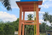 Menara Tower Air Program Pamsimas pokmas TIRTA DAMAI Desa Damai Makmur Kecamatan Rimbo Ulu