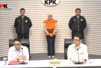 Konfrensi Pers, Penetapan Tersangka Baru Kasus Suap IUP Kaltim.(doc.screenshot foto saat Live Chanel KPK)