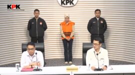 Konfrensi Pers, Penetapan Tersangka Baru Kasus Suap IUP Kaltim.(doc.screenshot foto saat Live Chanel KPK)