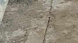 Retak Panjang pada Reged Beton Hibah dari BNPB tahun 2025 senilai Rp20,4 milyar