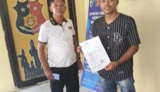 Pelapor An.Rizky R Bersama Pendampingnya Bang Endita Saat Selesai BAP di Polres Tebo