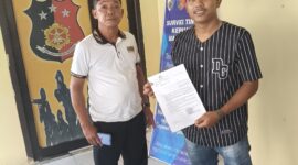 Pelapor An.Rizky R Bersama Pendampingnya Bang Endita Saat Selesai BAP di Polres Tebo