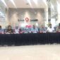 MANAGEMENT BANK JAMBI SAAT KONFERENSI PERS DI GEDUNG MENARA 9 BANK JAMBI