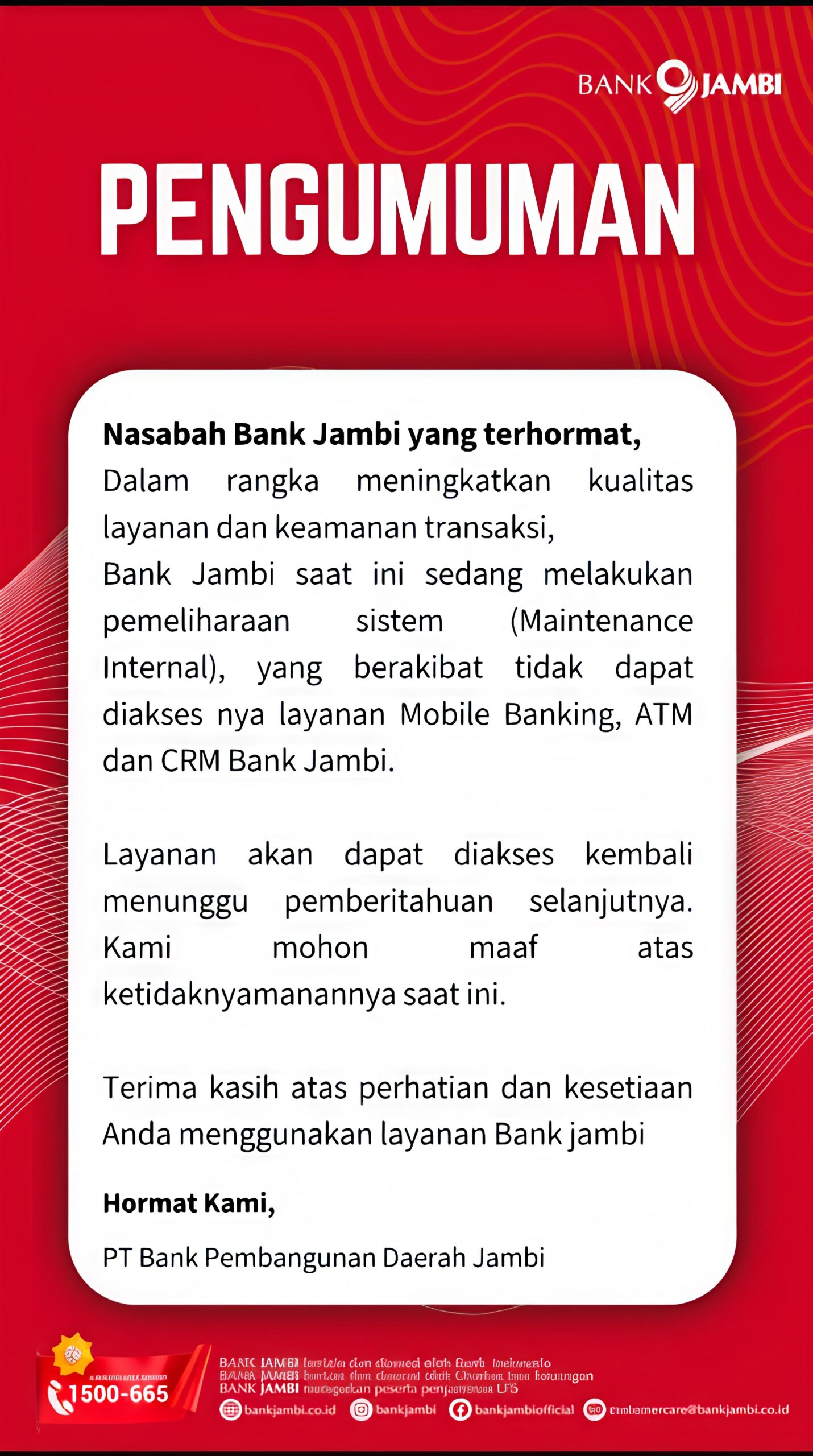 IMG_20260222_234202-scaled Bank Jambi Pastikan Seluruh Langkah Penanganan Sesuai Peraturan Dan Siapkan Kompensasi Jika Ada Kerugian Nasabah