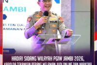 Sambutan Kapolda Jambi, Irjen Pol. Krisno H. Siregar, pada Sidang Wilayah Persekutuan Gereja-Gereja di Indonesia Wilayah (PGIW) Jambi Tahun 2026. (Foto: doc.polda Jambi)