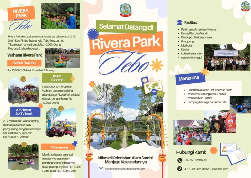 Foto Selebaran Taman Rivera Park,Rimbo Bujang.
(Sumber: FB Taman Rivera Park)