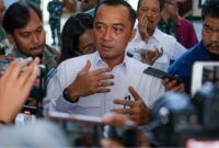 Menteri Sekretaris Negara (Mesnesneg) Prasetyo Hadi Saat Dikonfirmasi Rekan-Rekan Media.