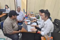 Andi Hakim Febriansyah, mantan Kepala Kas Bank BNI Unit Aek Nabara, Cabang Rantauprapat, saat di BAP Penyidik.