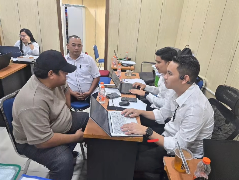 Andi Hakim Febriansyah, mantan Kepala Kas Bank BNI Unit Aek Nabara, Cabang Rantauprapat, saat di BAP Penyidik.