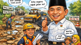 ILUSTRASI JALAN SIMP.SOMEL - SIMP.LOGPON RUSAK DAN AKAN DI ASPAL OLEH GUBERNUR JAMBI MELALUI DINAS PUPR JAMBI