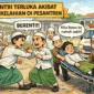ILUSTRASI VERSI KARIKATUR, SEORANG SANTRI DI PUKULI HINGGA MASUK RUMAH SAKIT.