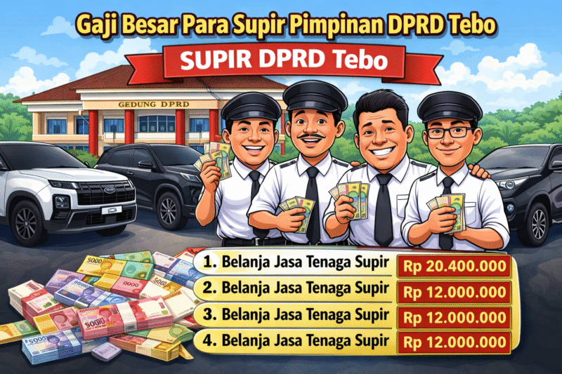 ILUSTRASI,REALISASI GAJI SUPIR PADA SEKRETARIAT DPRD TEBO HINGGA MARET 2026.
