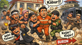 Ilustrasi Terdakwa Di Bawa Kabur dari Pengadilan Negeri Tebo Usai Sidang