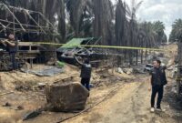 Tim gabungan Ditreskrimsus Polda Sumatera Selatan, Satreskrim Polres Musi Banyuasin Sedang Olah TKP.