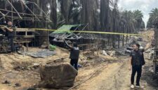 Tim gabungan Ditreskrimsus Polda Sumatera Selatan, Satreskrim Polres Musi Banyuasin Sedang Olah TKP.