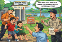 ILUSTRASI KORBAN DI PUKULI DI TAMAN RIVERA PARK RIMBO BUJANG