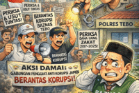 ILUSTRASI AKSI DEMO BAZNAS TEBO ATAS DUGAAN KORUPSI