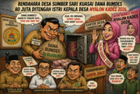 ILUSTRASI DANA BUMDES DI KUASAI BENDAHARA DESA.