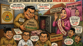 ILUSTRASI DANA BUMDES DI KUASAI BENDAHARA DESA.