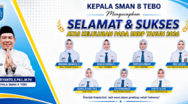 UCAPAN SELAMAT KEPALA SMAN 8 KEPADA  PESERTA DIDIK YANG LULUS SELEKSI NASIONAL BERDASARKAN PRESTASI 