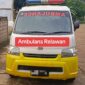 AMBULANCE RELAWAN YANG IKUT ROMBONGAN SAAT BERKAMPANYE CALON KEPALA DESA JAYA MULIA.
