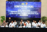 Bareskrim Polri bersama PT PLN (Persero) Saat Konfrensi Pers.