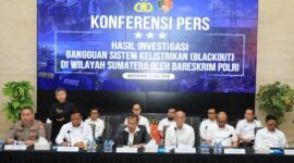 Bareskrim Polri bersama PT PLN (Persero) Saat Konfrensi Pers.