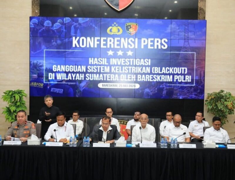 Bareskrim Polri bersama PT PLN (Persero) Saat Konfrensi Pers.