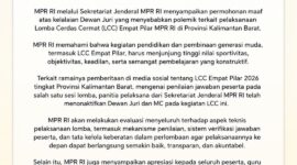 Klarifikasi MPR RI Terkait Polemik Lomba Cerdas Cermat Empat Pilar MPR RI 2026 Kalimantan Barat