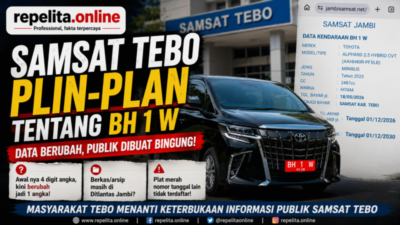 ILUSTRASI TNBK MOBIL DINAS BUPATI TEBO OLEH SAMSAT TEBO