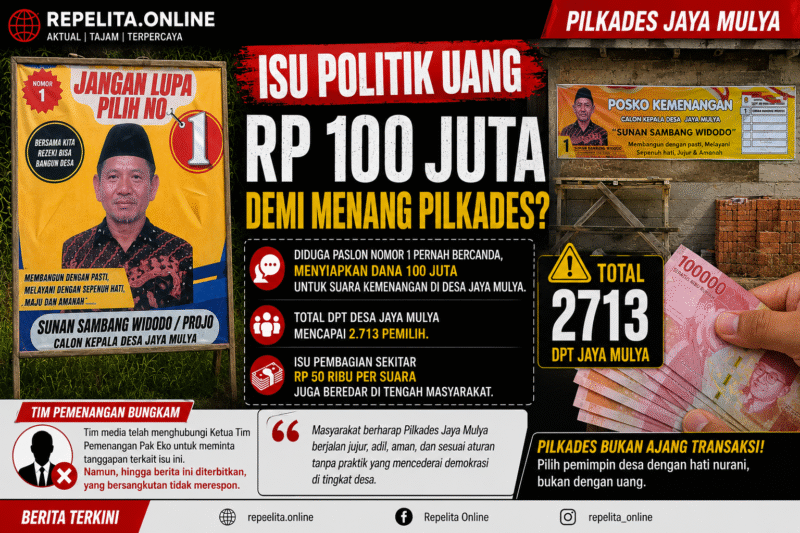 ILUSTRASI DUGAAN MONEY POLITIK CALON KEPALA DESA NOMOR URUT 1 SUKA JAYA,RIMBO BUJANG