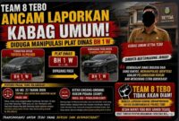 ILUSTRASI DUGAAN PEMALSUAN PLAT RANDIS BUPATI TEBO
