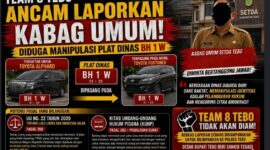 ILUSTRASI DUGAAN PEMALSUAN PLAT RANDIS BUPATI TEBO