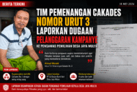Ilustrasi Laporkan Dugaan Pelanggaran Kampanye ke Pengawas Pemilihan Desa Jaya Mulya Oleh Tim Pemenangan Calon nomor 3.