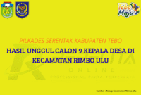 Ilustrasi Rekap Hasil Pilkades Serentak Kabupaten Tebo Kecamatan Rimbo Ulu