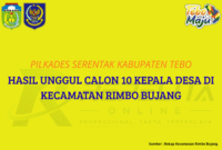 Ilustrasi Rekap Hasil Pilkades Serentak Kabupaten Tebo Kecamatan Rimbo Bujang