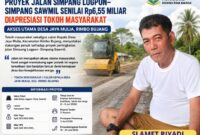 SLAMET RIYADI TOKOH MASYARAKAT SEKALIGUS CALON KEPALA DESA NOMOR 3 DESA JAYA MULIA SAAT DI KOMFIRMASI DI KEDIAMANNYA.