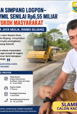 Tokoh Masyarakat Jaya Mulia Dukung Proyek Jalan Simpang Logpon–Simpang Sawmil Senilai Rp6,55 Miliar