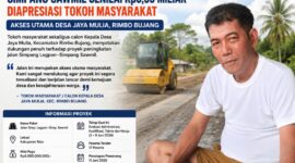 SLAMET RIYADI TOKOH MASYARAKAT SEKALIGUS CALON KEPALA DESA NOMOR 3 DESA JAYA MULIA SAAT DI KOMFIRMASI DI KEDIAMANNYA.