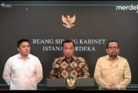 MENTERI PRAS SAAT MENGUMUMKAN PERGANTIAN KEPALA BADAN GIZI NASIONAL TERBARU.