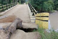 Kondisi Jembatan Di Jalan Sapat Mekar Kencana