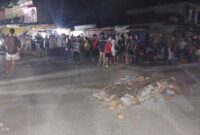 Beton Pondasi Untuk E-parkir Dirusak Massa Pasar Sarinah Rimbo Bujang