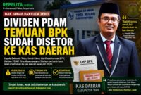 ILUSTRASI PENGEMBALIAN TEMUAN BPK OLEH PDAM TIRTA MUARO