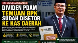 ILUSTRASI PENGEMBALIAN TEMUAN BPK OLEH PDAM TIRTA MUARO